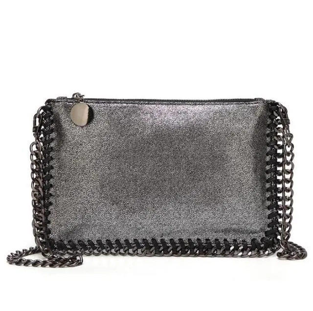 2018 Fashion Woven Chain Bag Shoulder Bag for Women Clutches PU Messenger Bag Small Clutch purse Bolsa Handbags wallet S1227