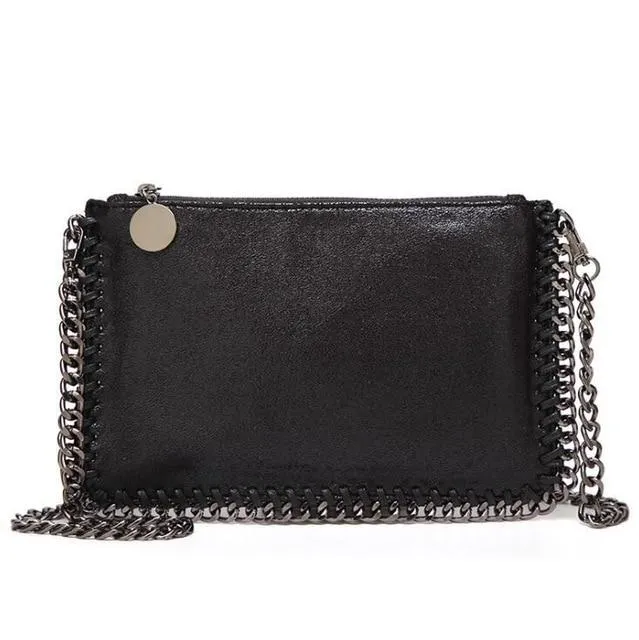 2018 Fashion Woven Chain Bag Shoulder Bag for Women Clutches PU Messenger Bag Small Clutch purse Bolsa Handbags wallet S1227