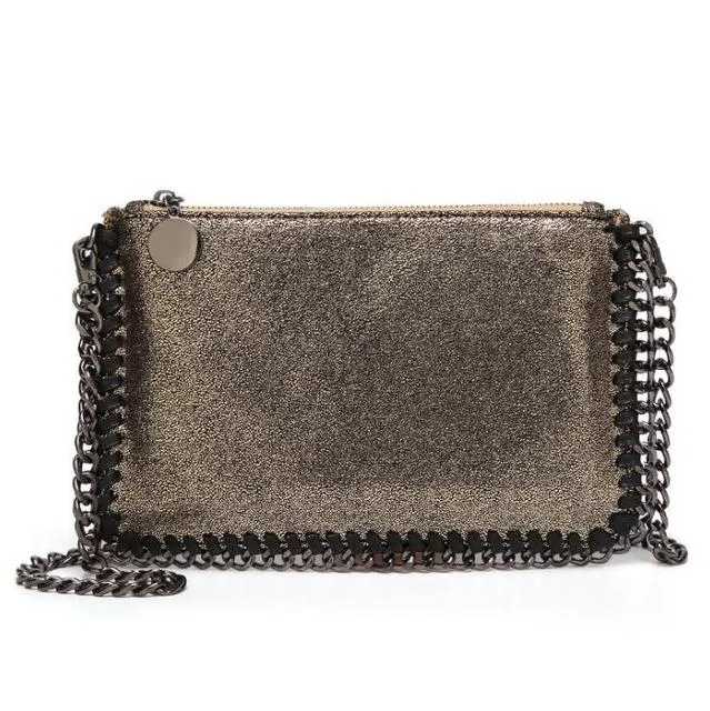 2018 Fashion Woven Chain Bag Shoulder Bag for Women Clutches PU Messenger Bag Small Clutch purse Bolsa Handbags wallet S1227