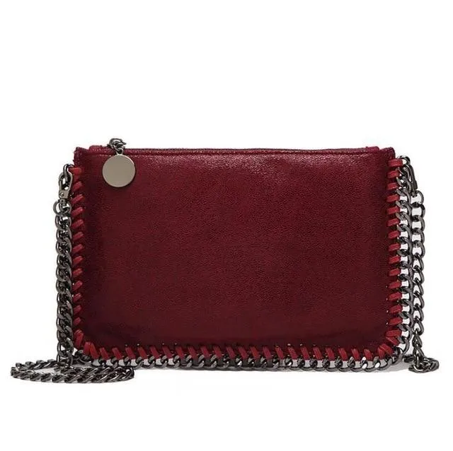 2018 Fashion Woven Chain Bag Shoulder Bag for Women Clutches PU Messenger Bag Small Clutch purse Bolsa Handbags wallet S1227