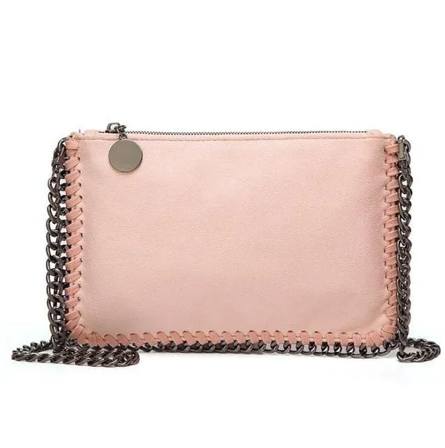 2018 Fashion Woven Chain Bag Shoulder Bag for Women Clutches PU Messenger Bag Small Clutch purse Bolsa Handbags wallet S1227
