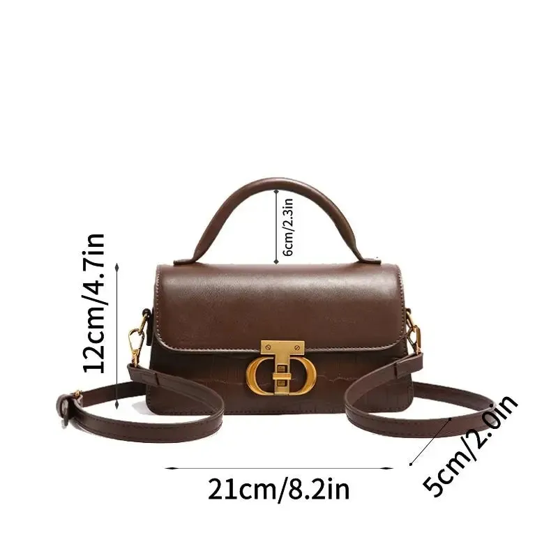 Amozae-Small Leather Armpit Bags for Women, Chain Shoulder, Crossbody Bag, Ladies Vintage Underarm Handbags, Summer