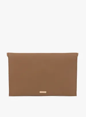 Bella Envelope Shape Tan Clutch