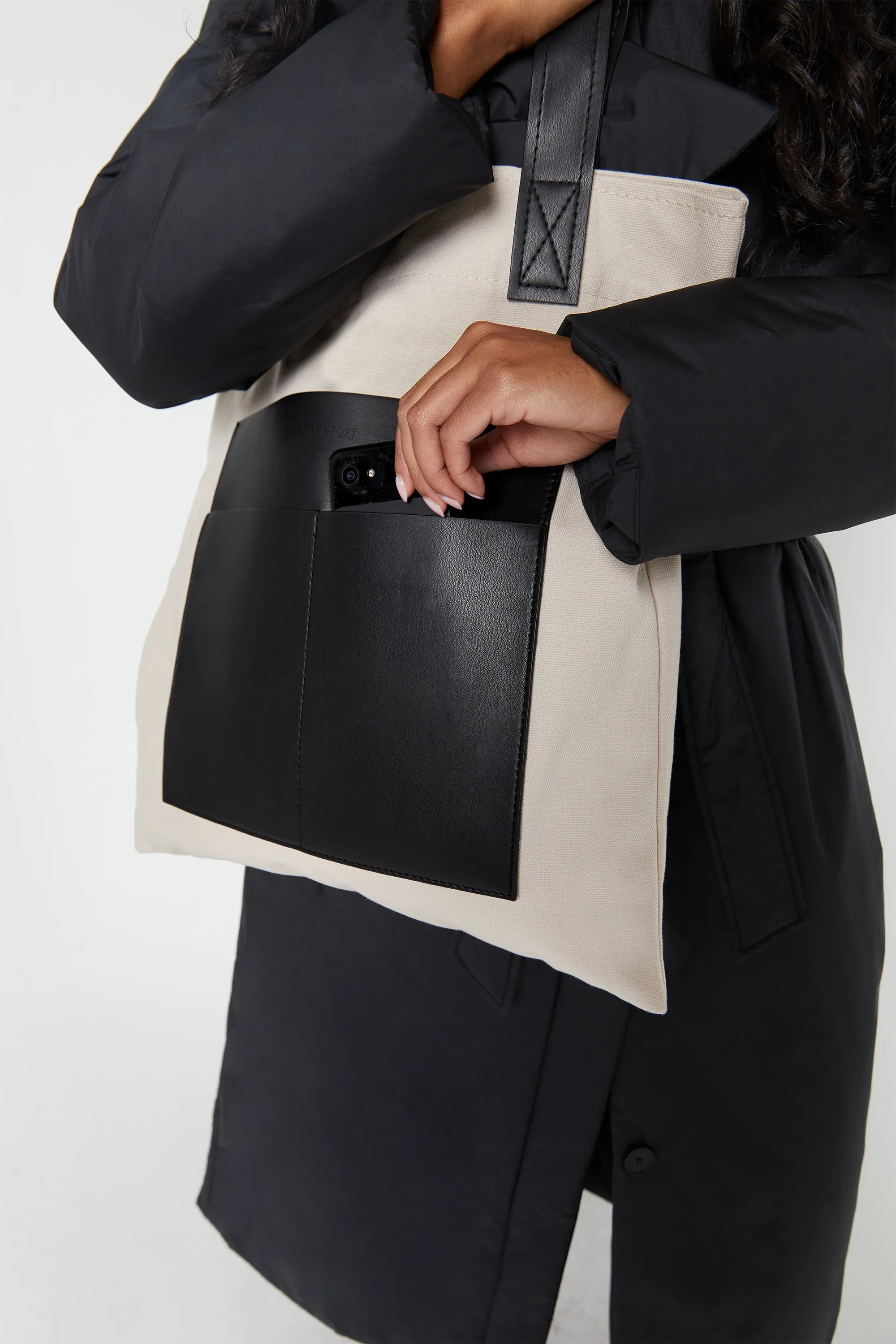 CANVAS TOTE WITH FRONT POCKET