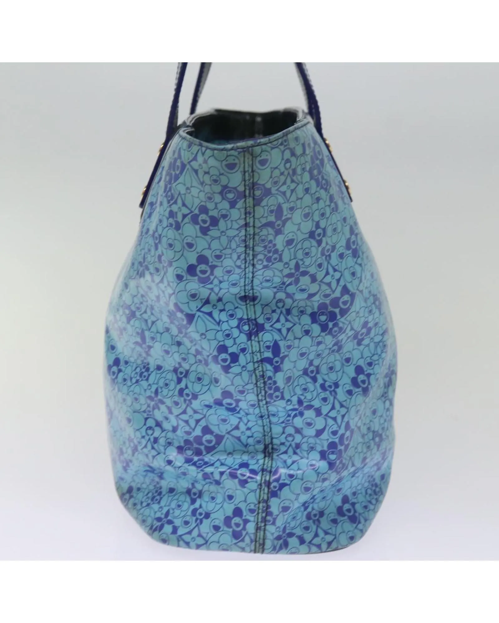Cosmic Blossom Enamel Tote Bag with Rubbing and Stain Details