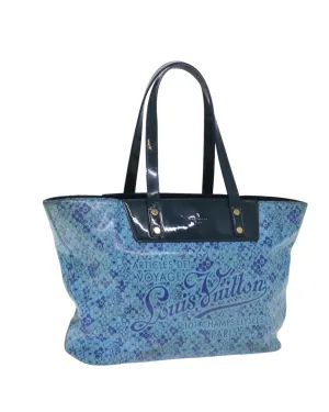 Cosmic Blossom Enamel Tote Bag with Rubbing and Stain Details