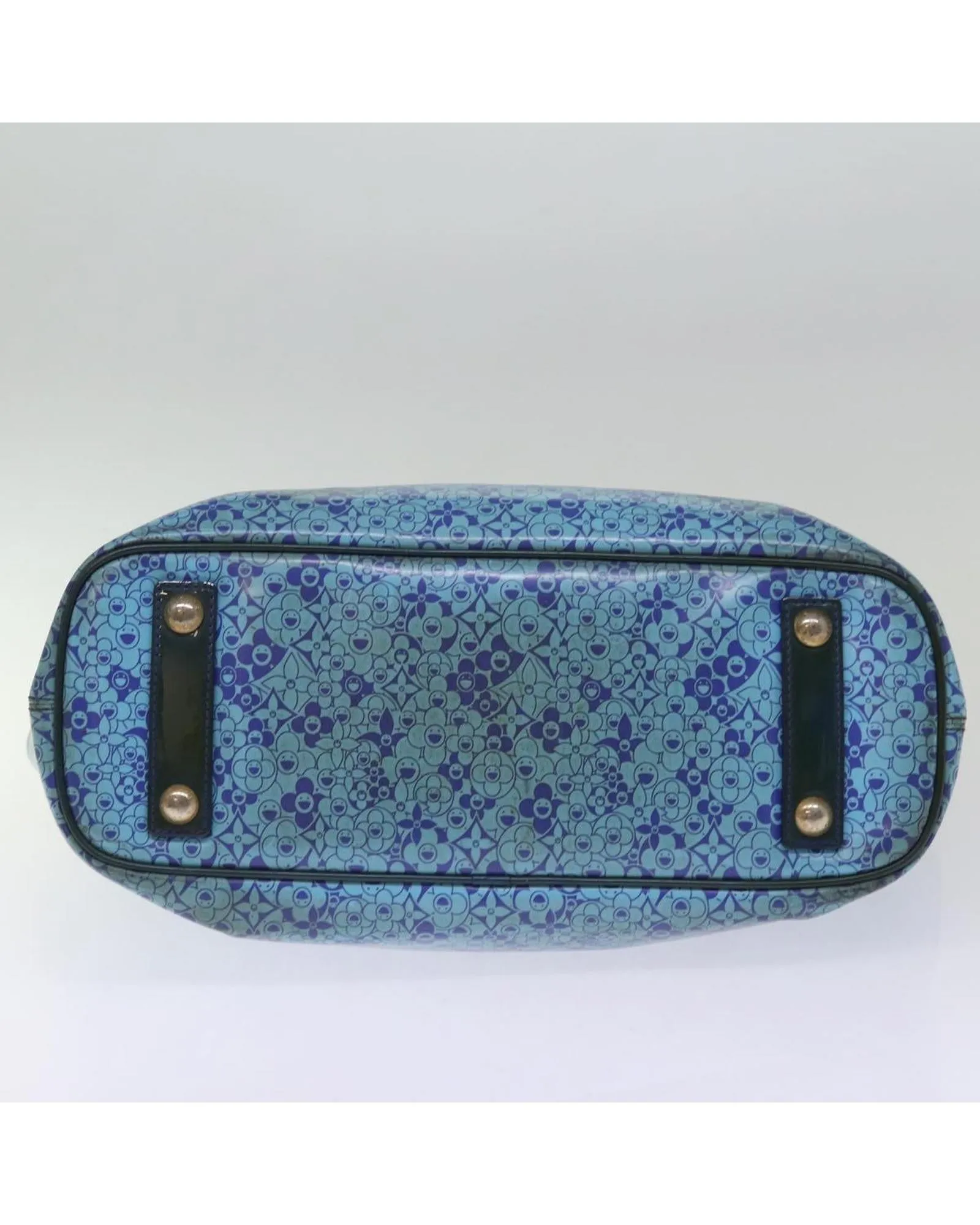 Cosmic Blossom Enamel Tote Bag with Rubbing and Stain Details