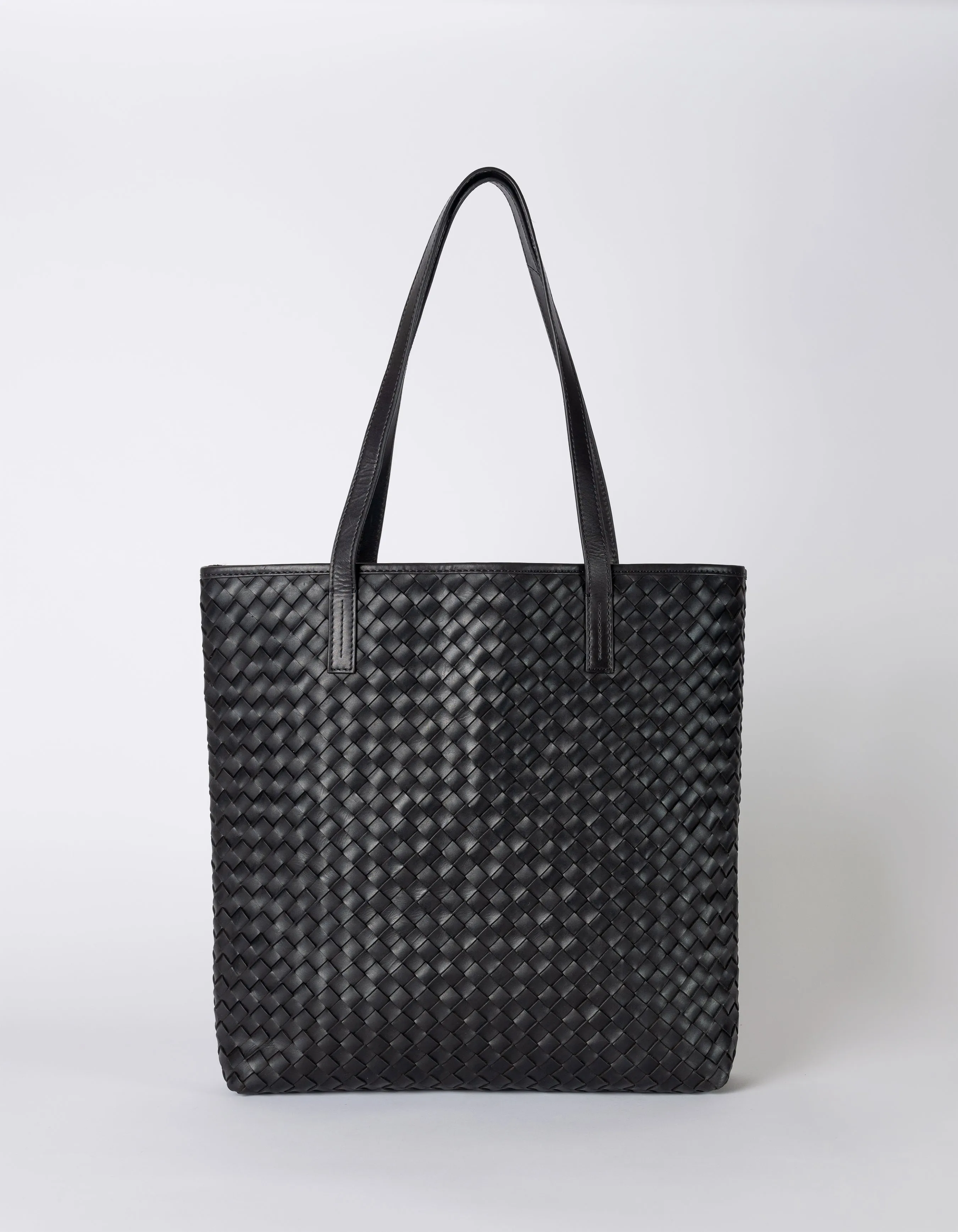Georgia Black Woven Classic Leather