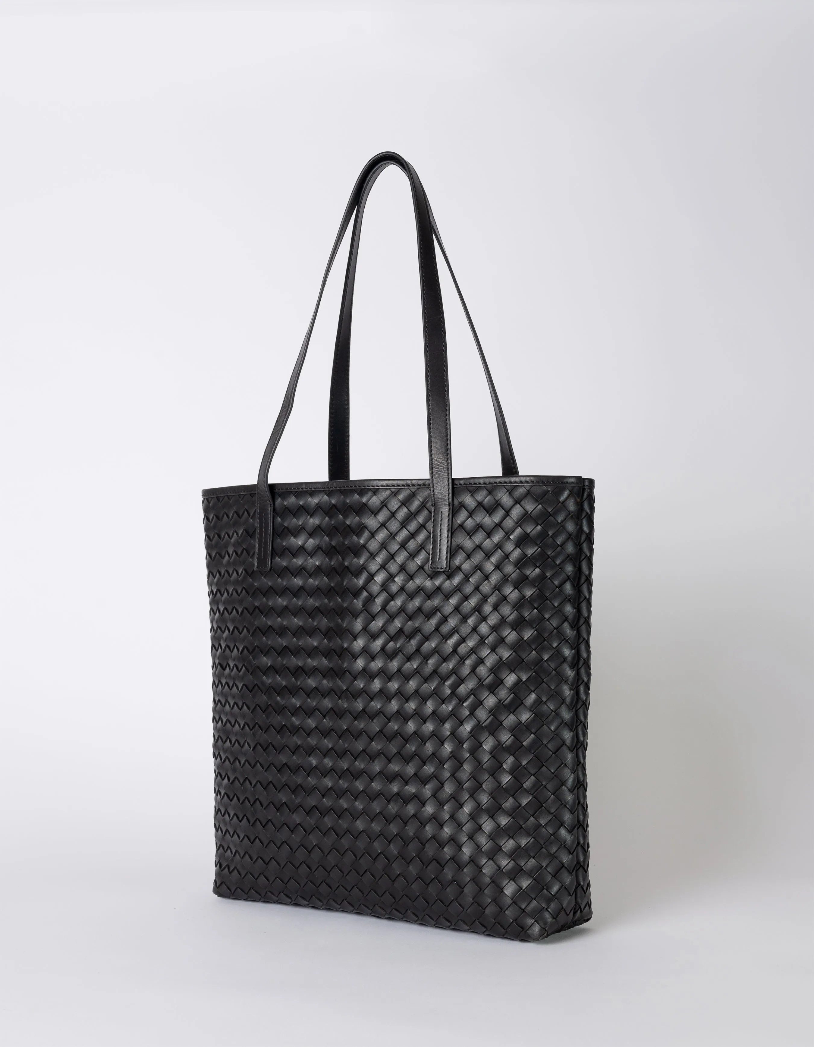 Georgia Black Woven Classic Leather