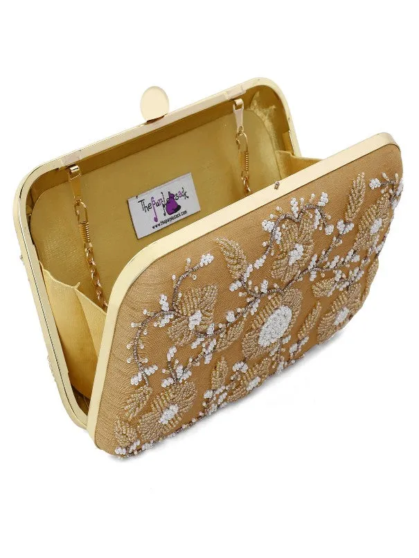 Golden Elegant Clutch Bag