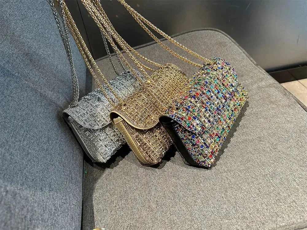 high quality bags Shoulder Fashionable  Bag Luxury Designer Handbags High Quality2023 Exquisite Rhinestone Luxury Purse For Women Tote Bag