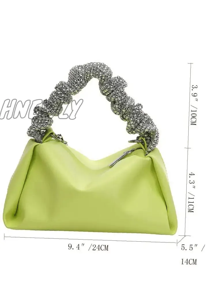 Hnewly - Sequin Decor Handle Chain Satchel Bag  - Women Satchels