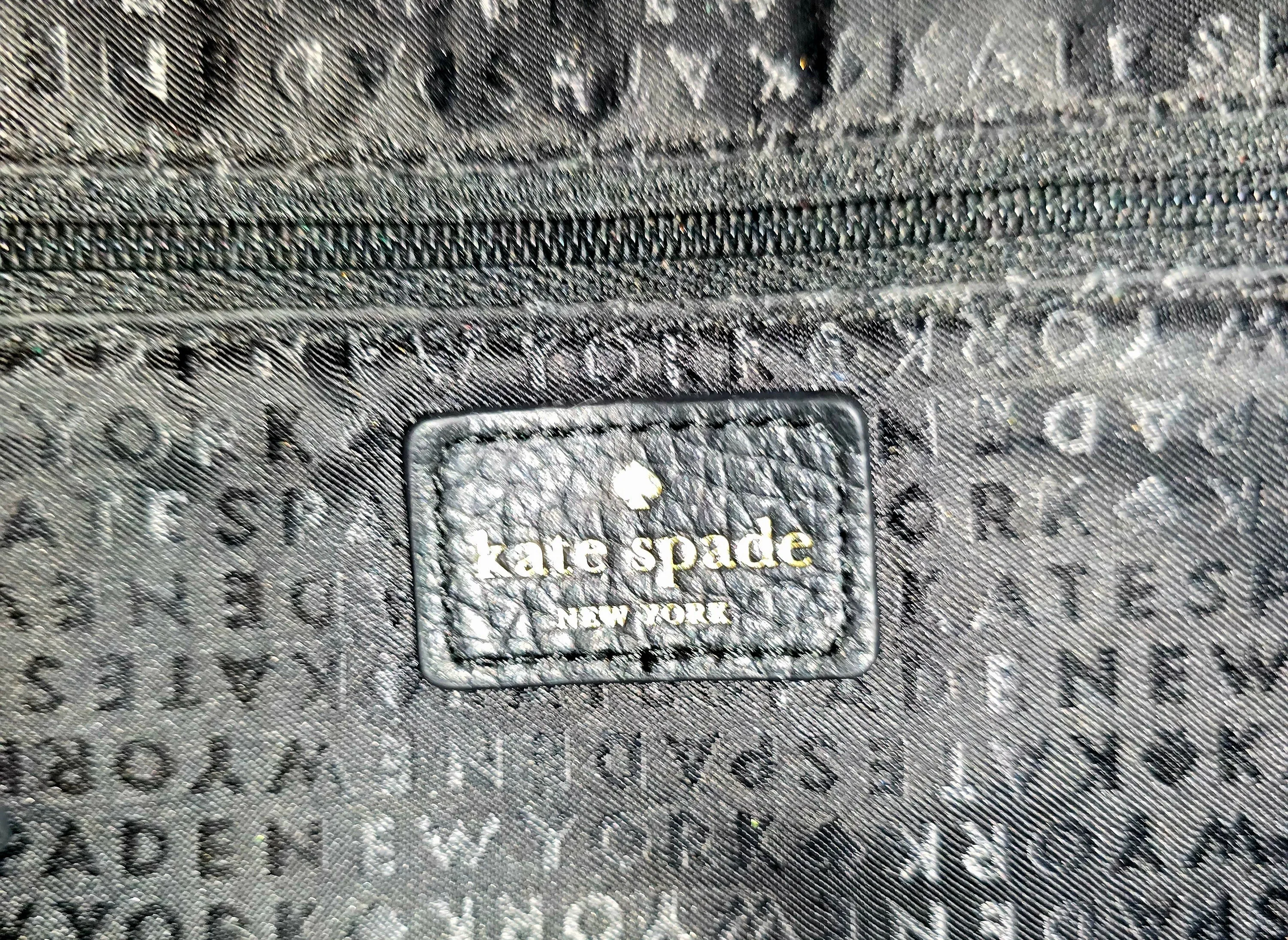 Kate Spade Vintage Italian Leather Whipstitch Tote Carryallwith Wallet