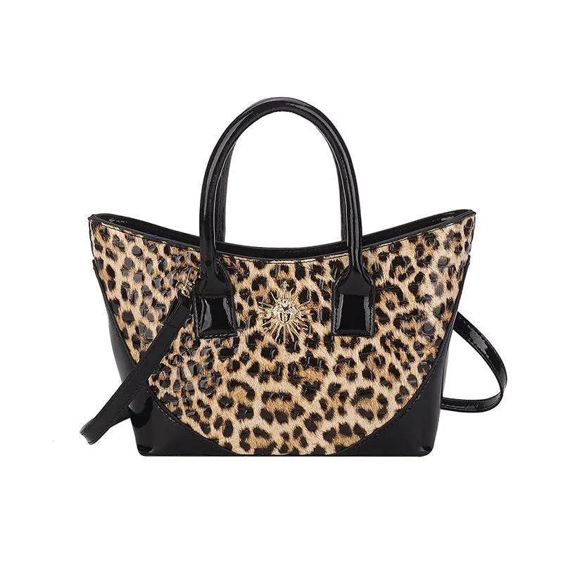 Leather Crocodile Pattern Wave Point Handbags for Women