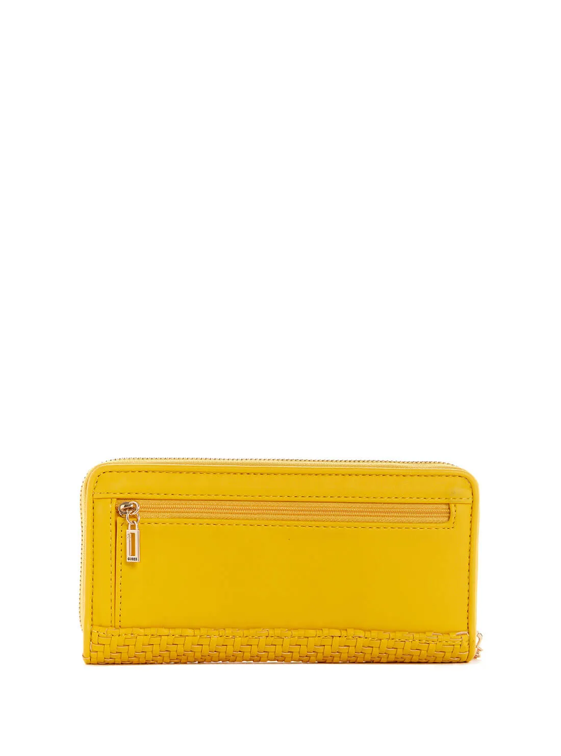 Lemon Yellow Woven Hassie Large Wallet