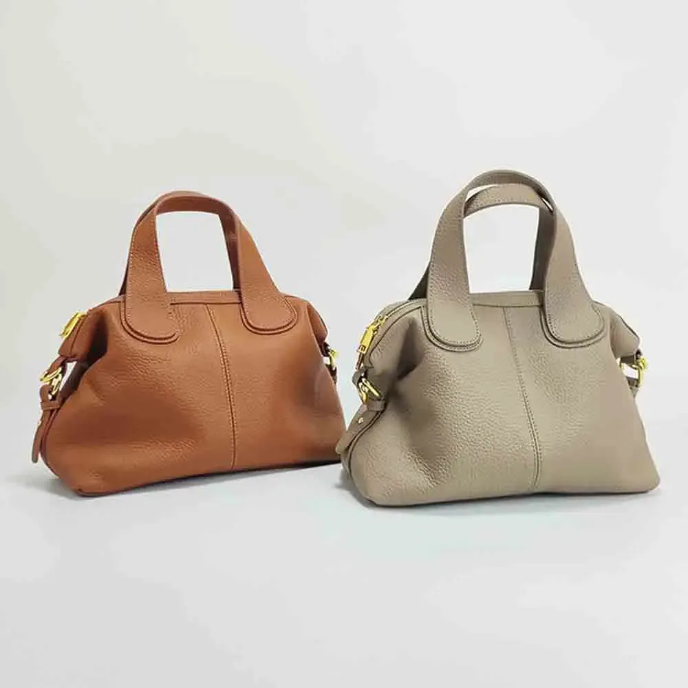 Luxury TOGO Cow Leather Tote Bag for Women Minimalism Lady Shoulder Handbag