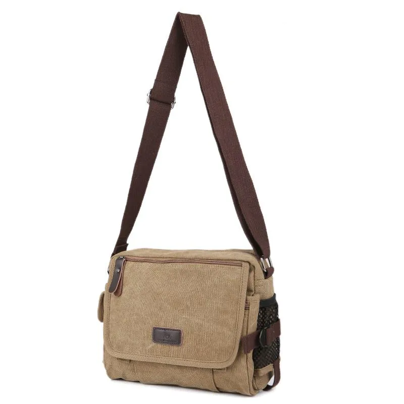 Men's Casual Canvas Small Shoulder Bag