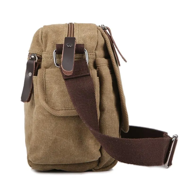 Men's Casual Canvas Small Shoulder Bag