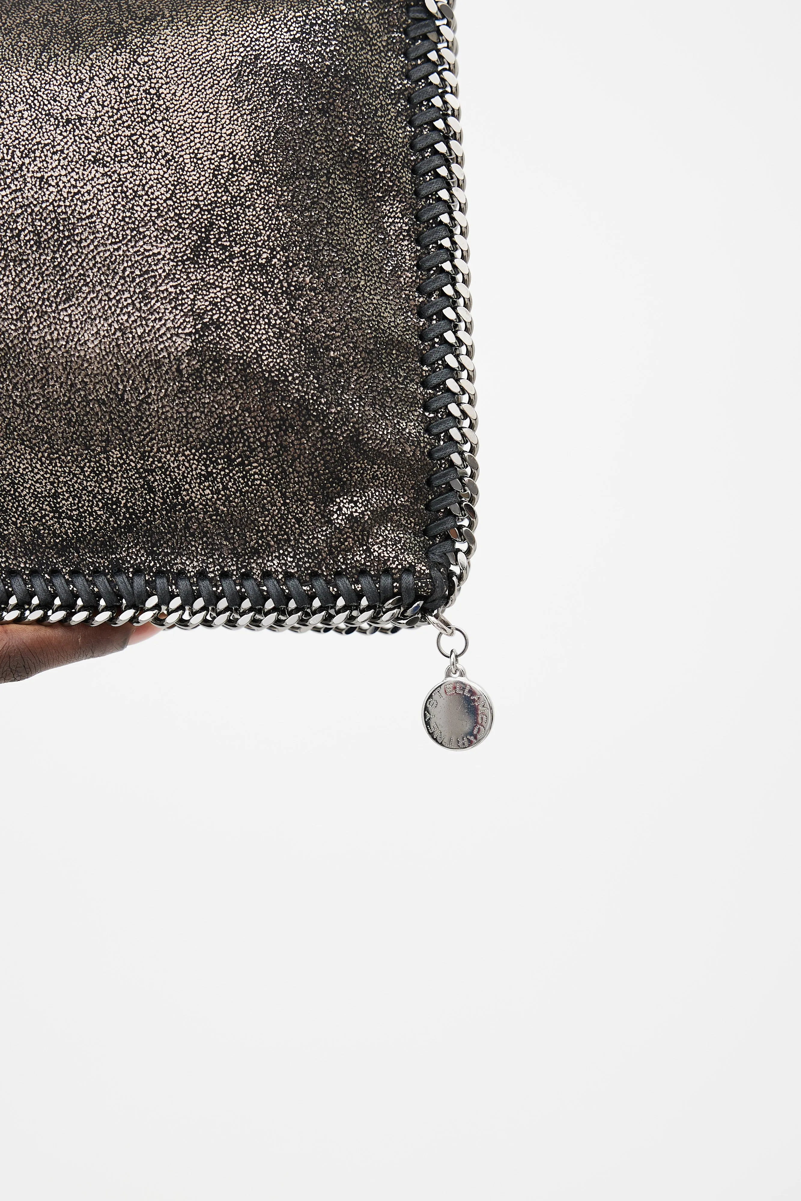 Metallic Pewter Falabella Clutch