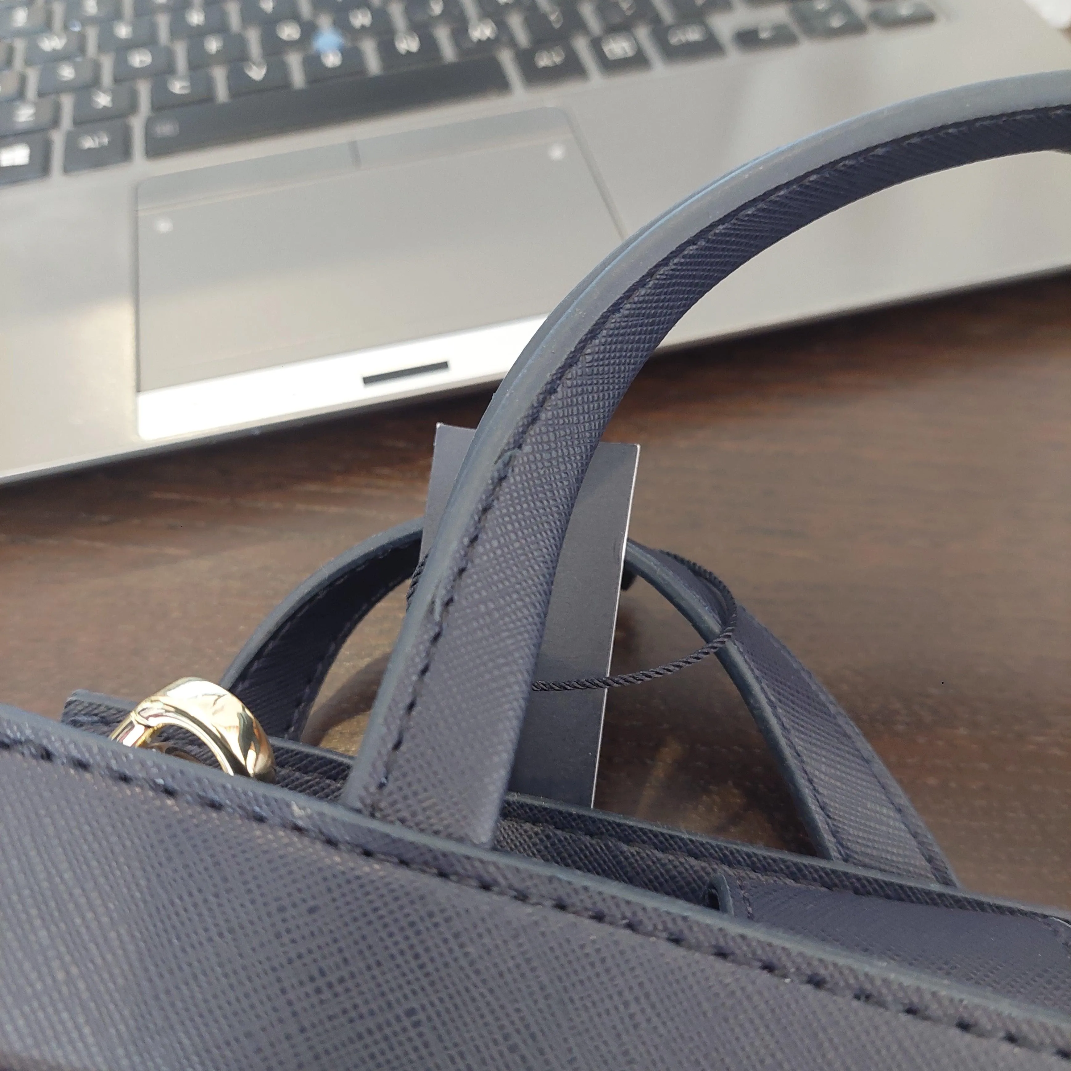 Pre-Loved Treasures - Tommy Hilfiger Navy, Red and White Small Leatherette Satchel | Brand New
