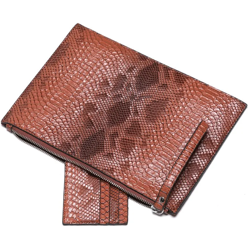 PythonLuxe Zipper Closure Stylish Party Clutch