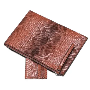 PythonLuxe Zipper Closure Stylish Party Clutch