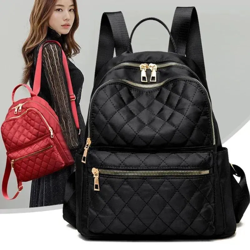 Quilted Nylon Women's Travel Backpack