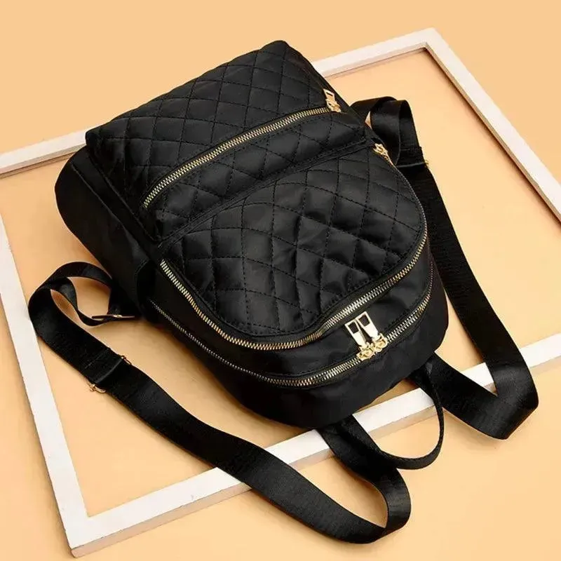 Quilted Nylon Women's Travel Backpack