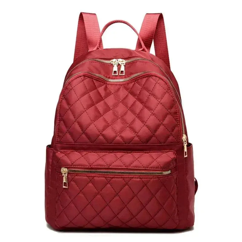 Quilted Nylon Women's Travel Backpack