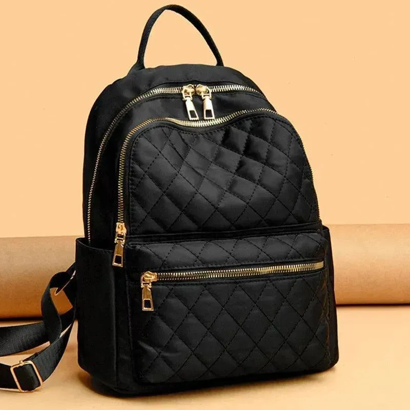 Quilted Nylon Women's Travel Backpack