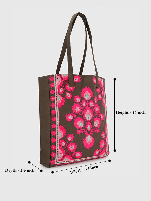 Raina Olive Tote Bag