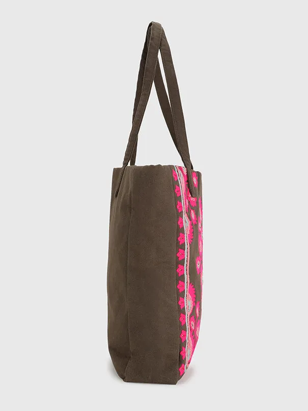 Raina Olive Tote Bag