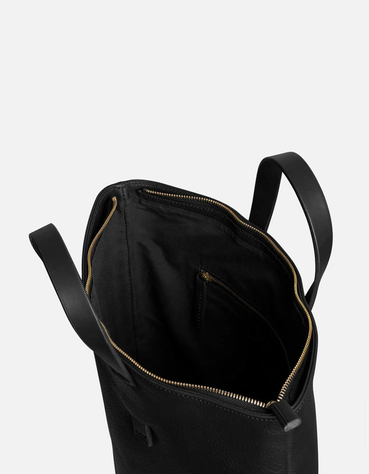 Slim Tote, Textured Black