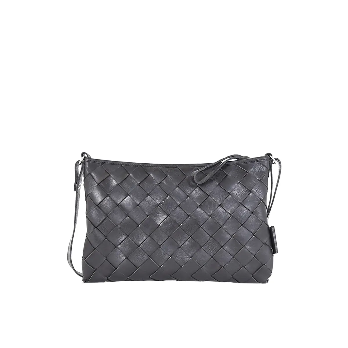 Trine Woven Clutch Large Black