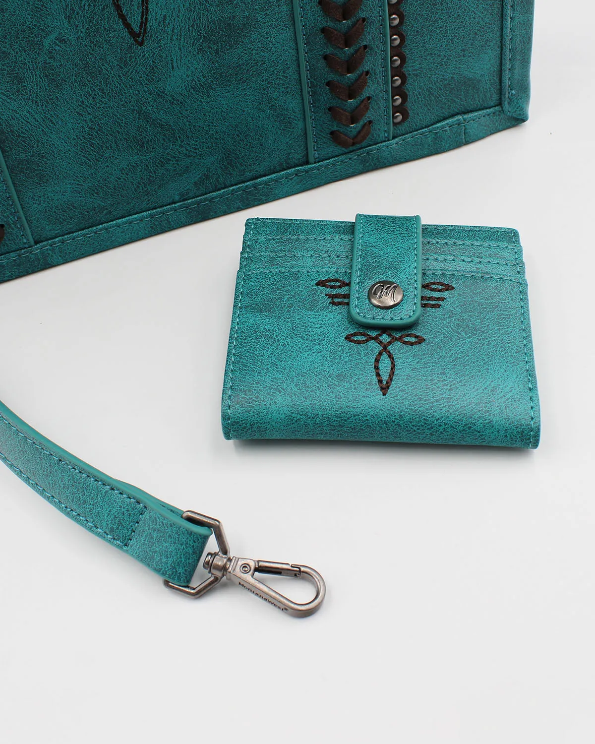 Turquoise Western Tote Bag
