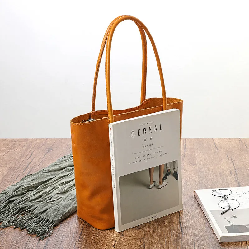 Vintage Vege Tanned Leather Tote Handbags for Women 32052