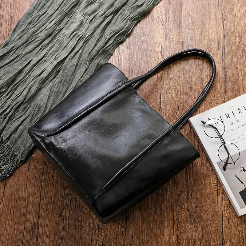 Vintage Vege Tanned Leather Tote Handbags for Women 32052