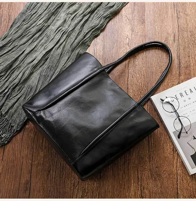 Vintage Vege Tanned Leather Tote Handbags for Women 32052