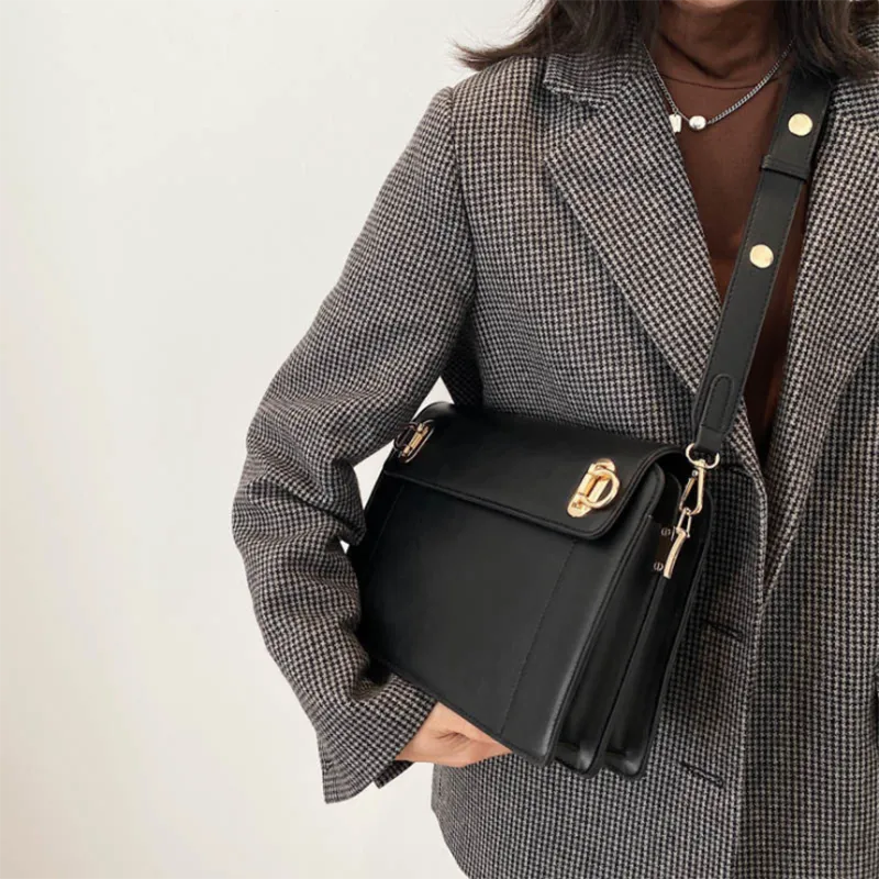 Vvsha female bag 2022 new trend leather shoulder bag crossbody underarm bag retro Handy Sense Niche large bag lady handbag