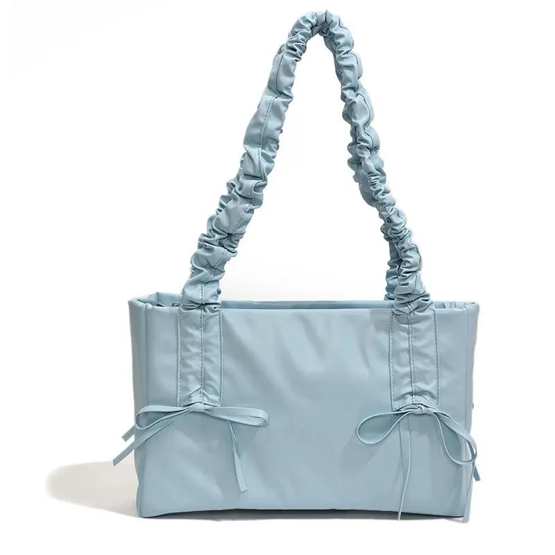 Vvsha LEFTSIDE Bow Sweet Big Crossbody Bags for Women 2024 New Trend Fashion PU Leather Shoulder Bag Females Y2K Handbags and Purses