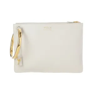 WHITE MATILDA CLUTCH